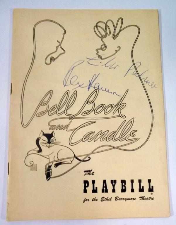 ‘Bell, Book and Candle” Signed Broadway Playbill: ‘Bell, Book and Candle” The Ethel Barrymore Theatre January 29, 1951 and Signed on the Playbill Cover by Rex Harrison and Lilli Palmer