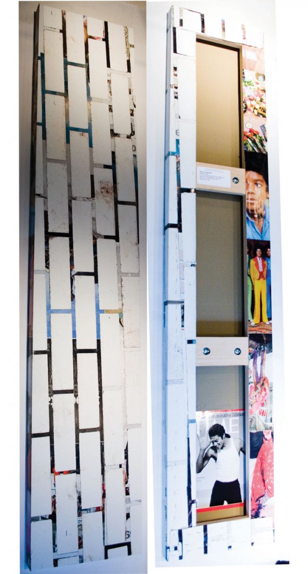 10: Kelley Walker - "Untitled": Artist: Kelley Walker Untitled Four-color process silkscreen with ink on canvas. Michael Jackson -Time Magazine; July 2009 Size: 60 x 12