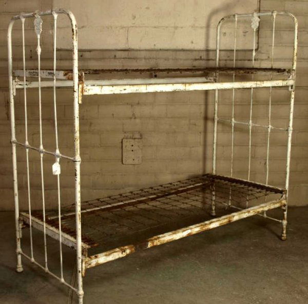 74 Original cast iron barrack bunk beds