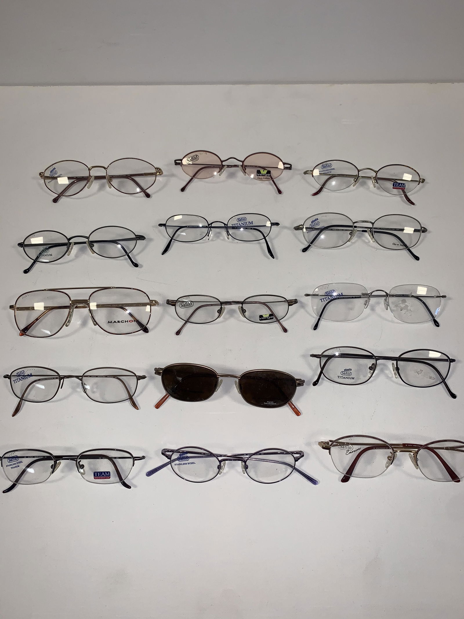 Safilo and Marchon Frames: 15 New Old Stock from the 90's Safilo Italian and Marchon Eyeglass Frames