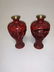 Pair Chinese Cinnabar Vases