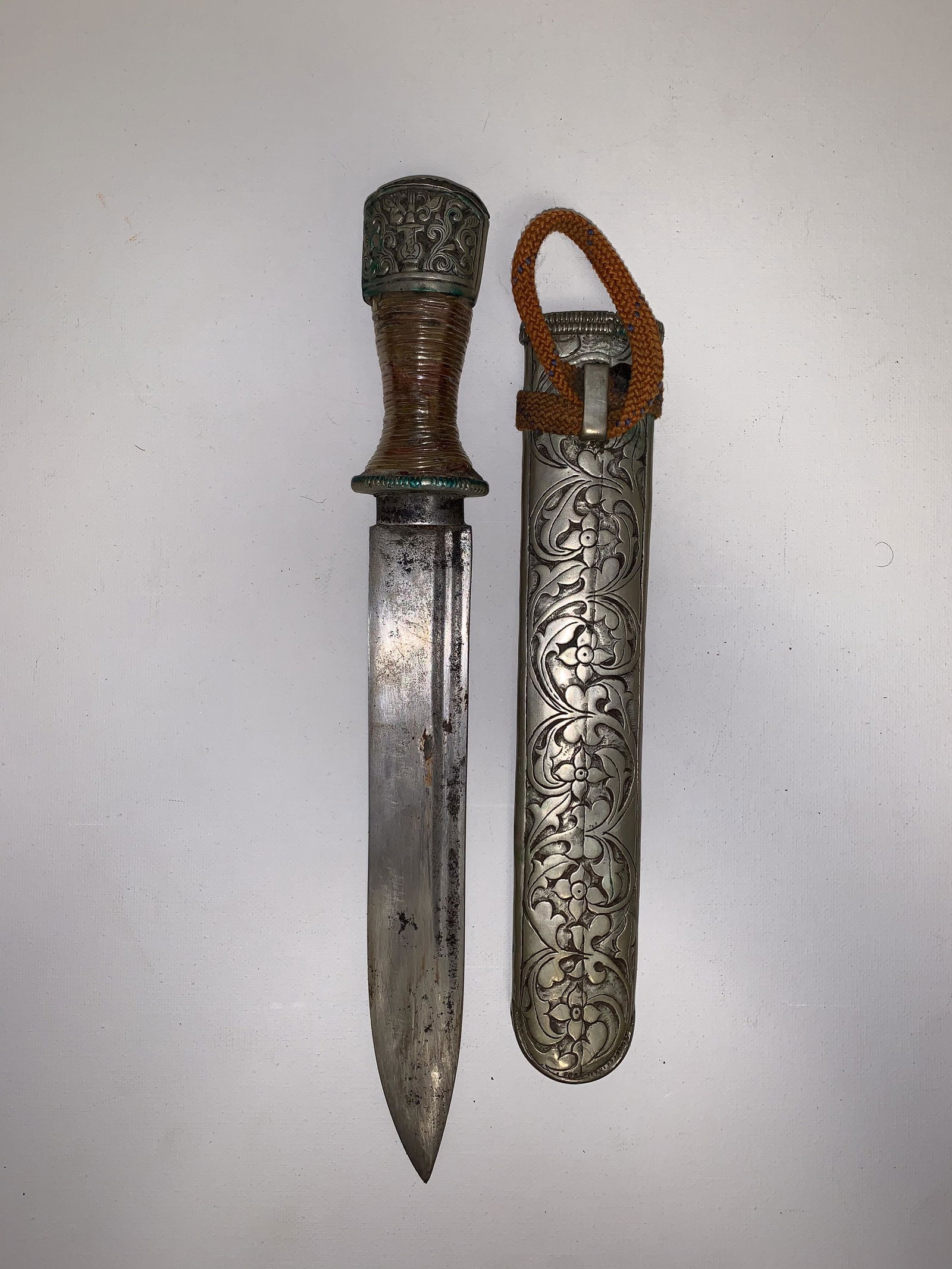 Intricate Carved Sheath and Knife (1 of 2)