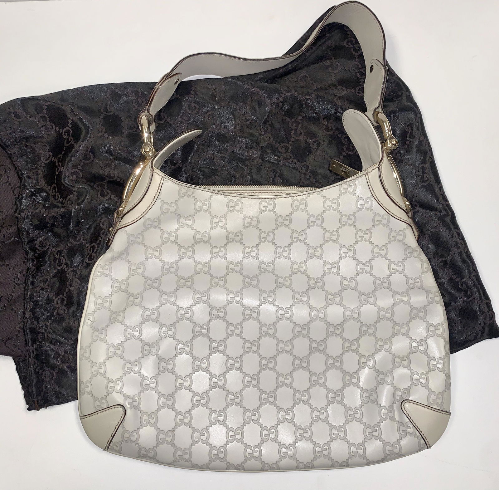 Gucci White Leather Shoulder Bag (1 of 5)