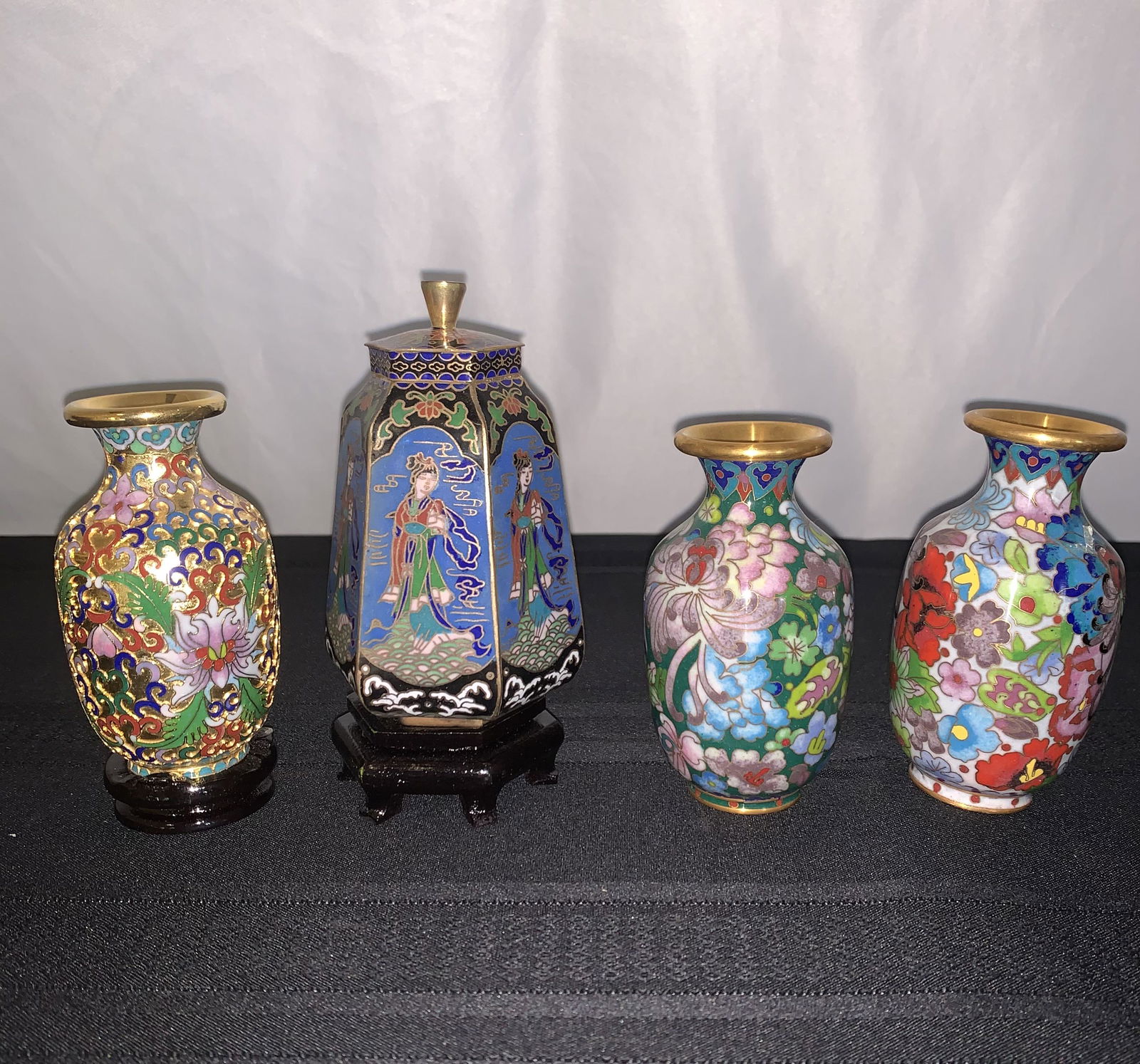 4 Cloisonne Vases (1 of 1)