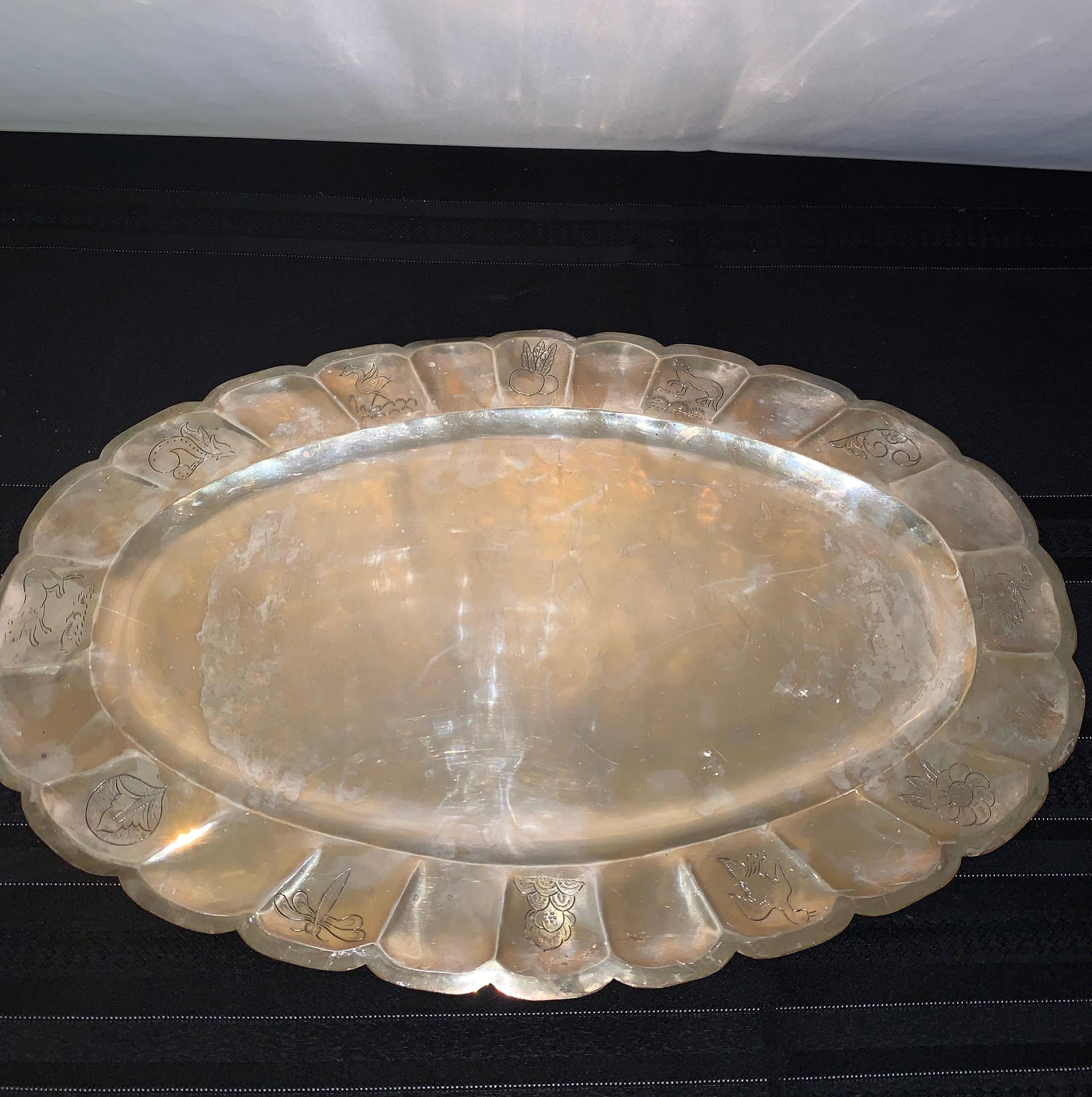 Sanborns Mexican Sterling Platter, Animal Design (1 of 5)