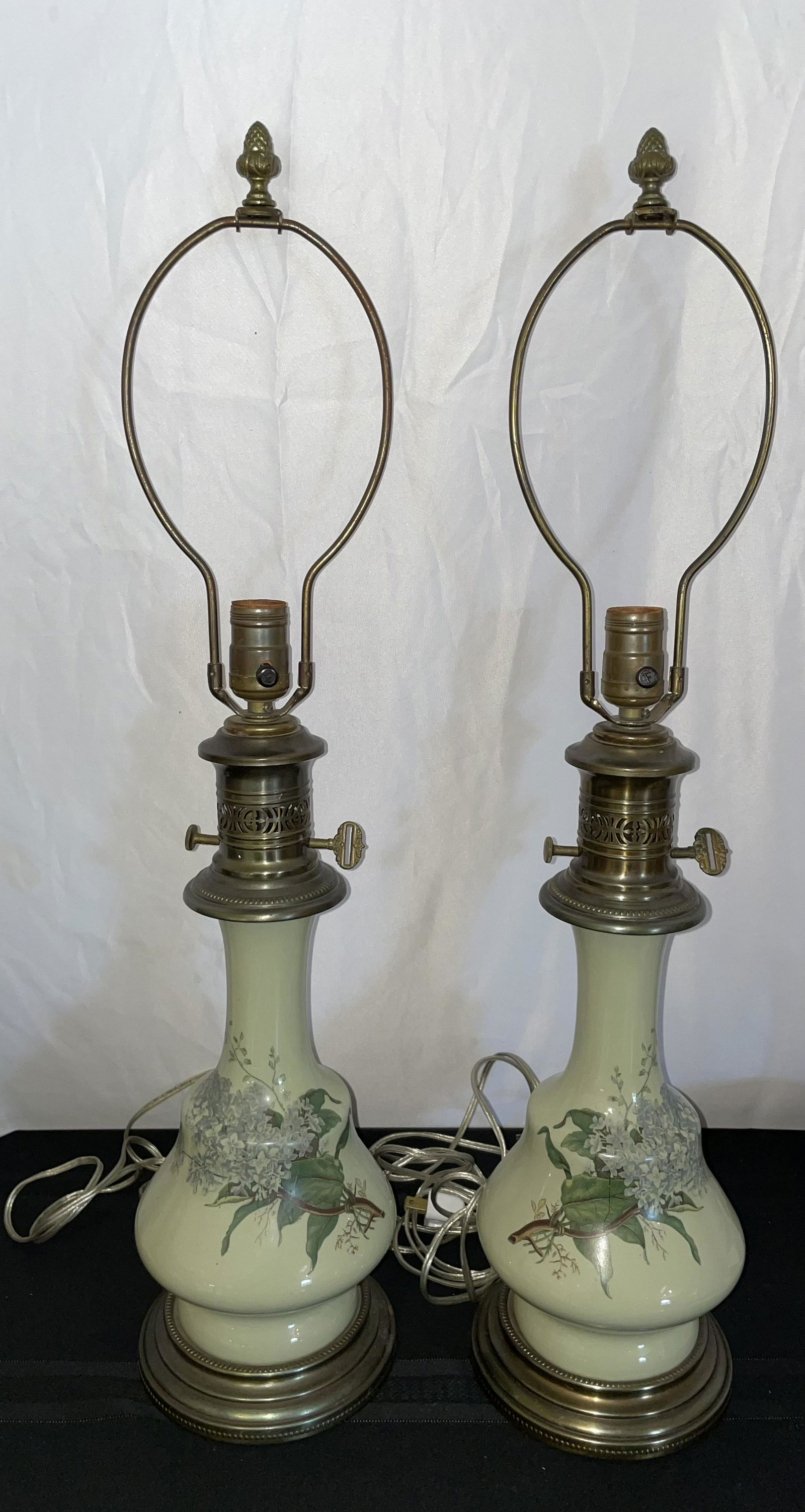 Hydrangea Lamps, Set of 2 (1 of 3)