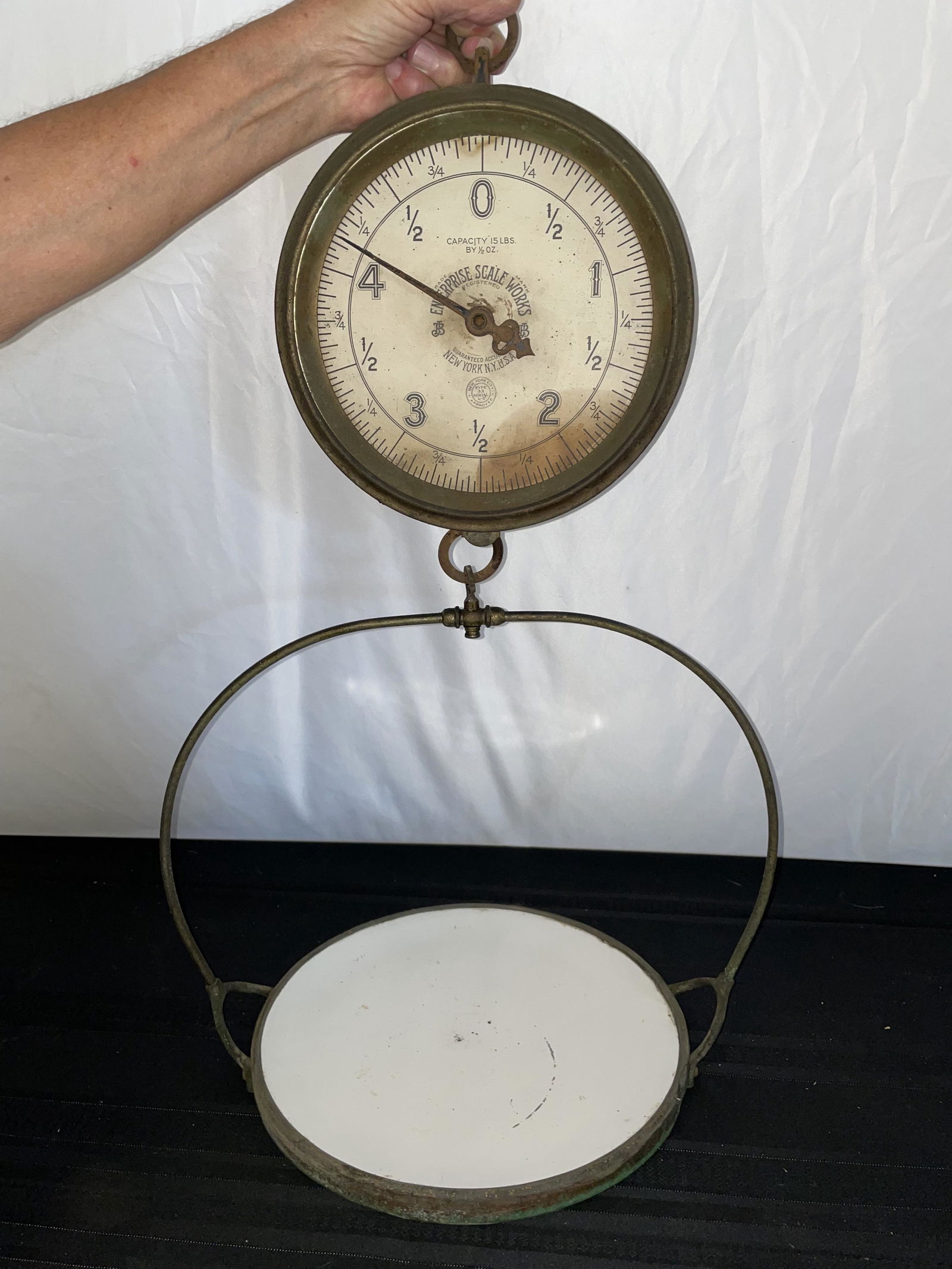 Vintage Enterprise Scale Works, NYC, 15lbs Scale (1 of 3)