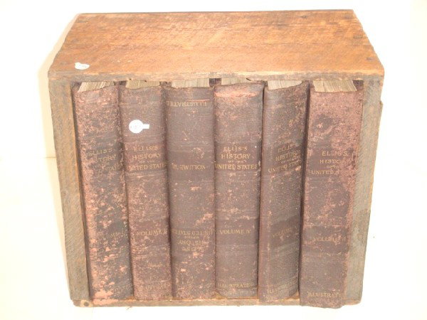 Ellis's History Of The United States: 6 Volume Set Ellis's history of the United States in the original wood crate and in fair to good condition. ca 1890's
