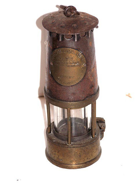 Vintage Copper Miner's Lantern: Protector Lamp & Lighting Company - Type 6.L