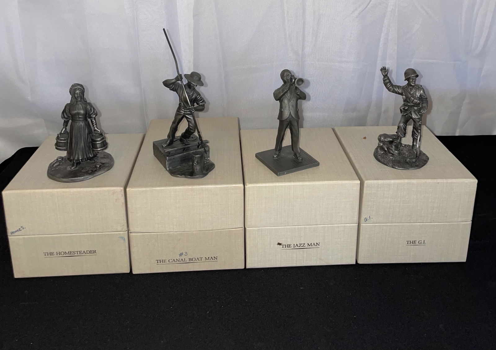 Franklin Mint Pewter Figurines 'The American People 17761976