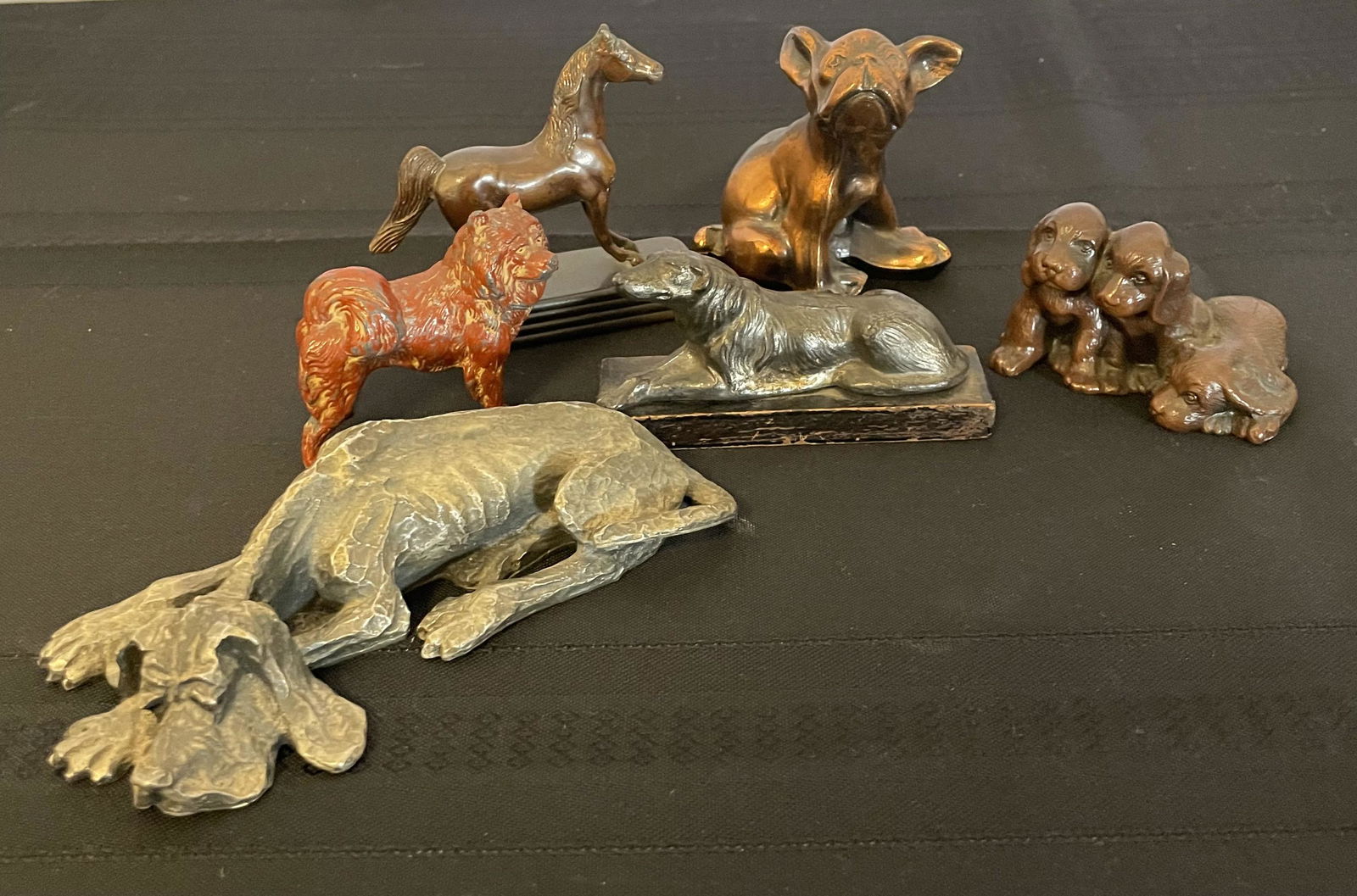Various Metal, Cast Iron, Pewter, Brass Figurines (1 of 4)