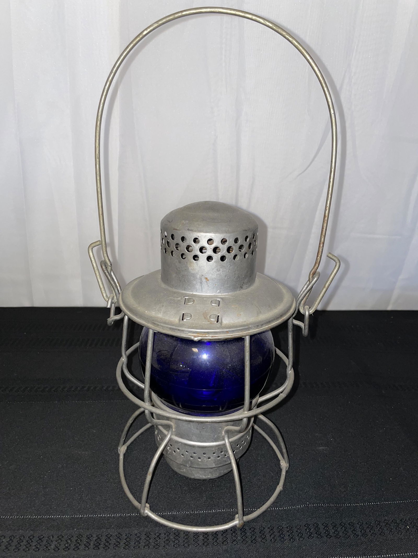 Rail Road Lantern, Blue Globe (1 of 4)