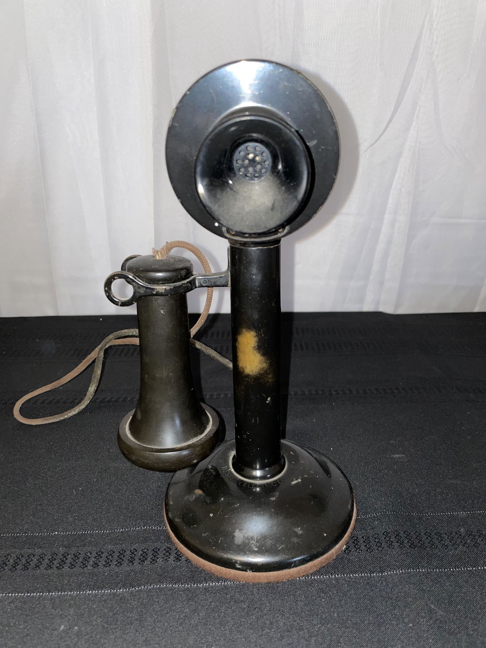 Western Electric Company Black Candle Stick Phone (1 of 4)