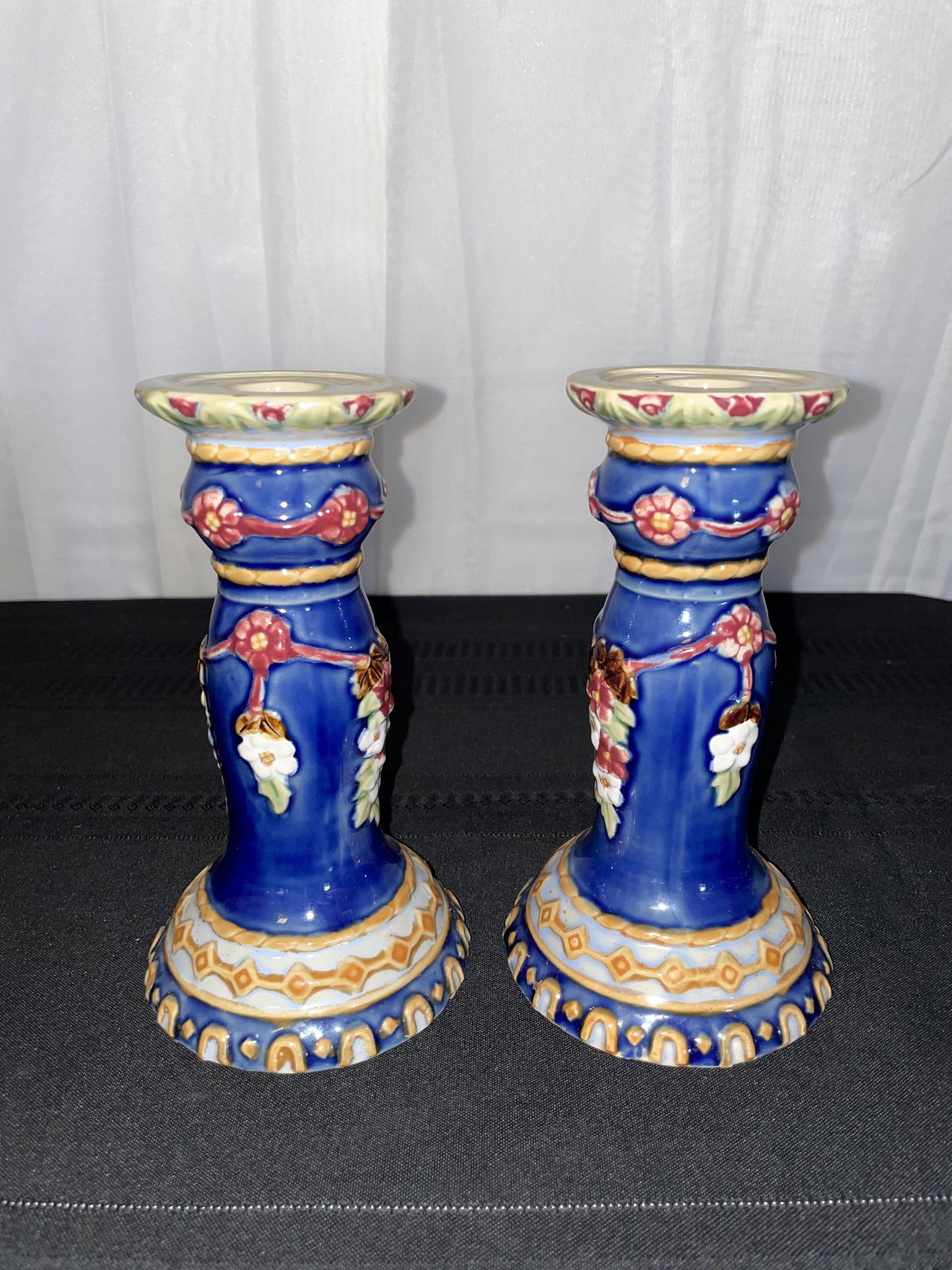 Majolica Candlesticks (1 of 4)