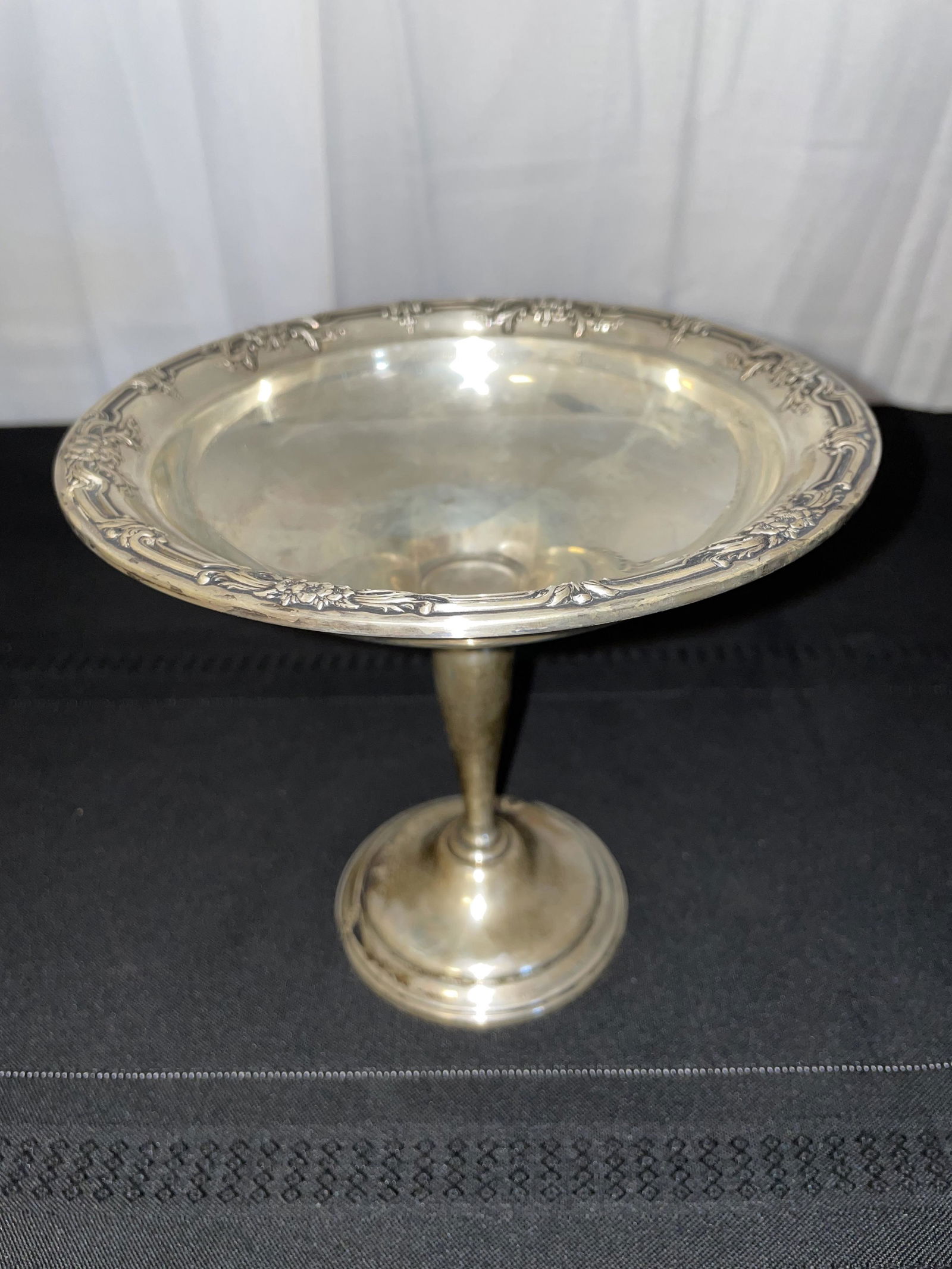 Wild Rose International Sterling, Weighted, Pedestal Dish (1 of 3)