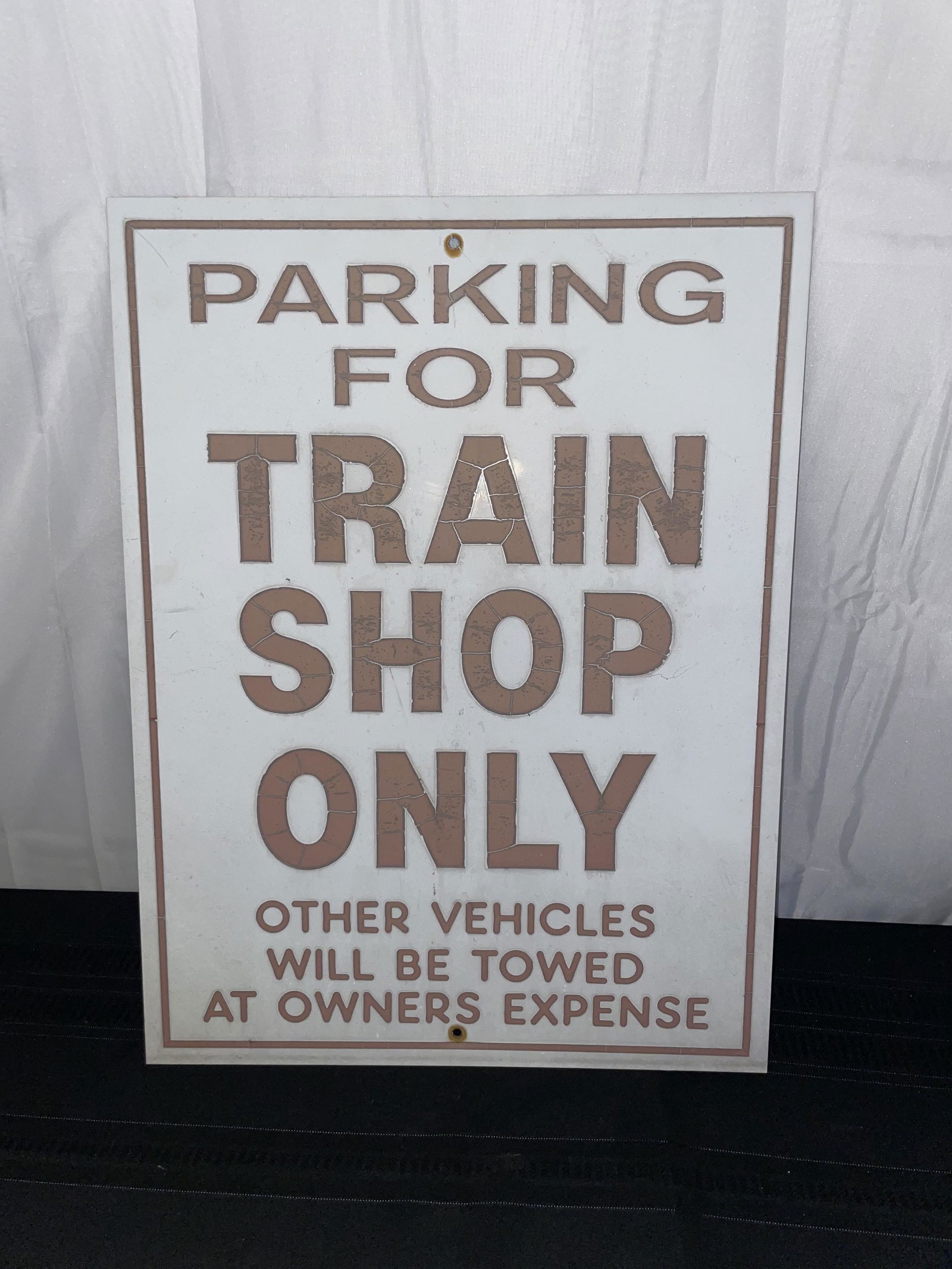 Train Shop Parking Only Sign (1 of 2)