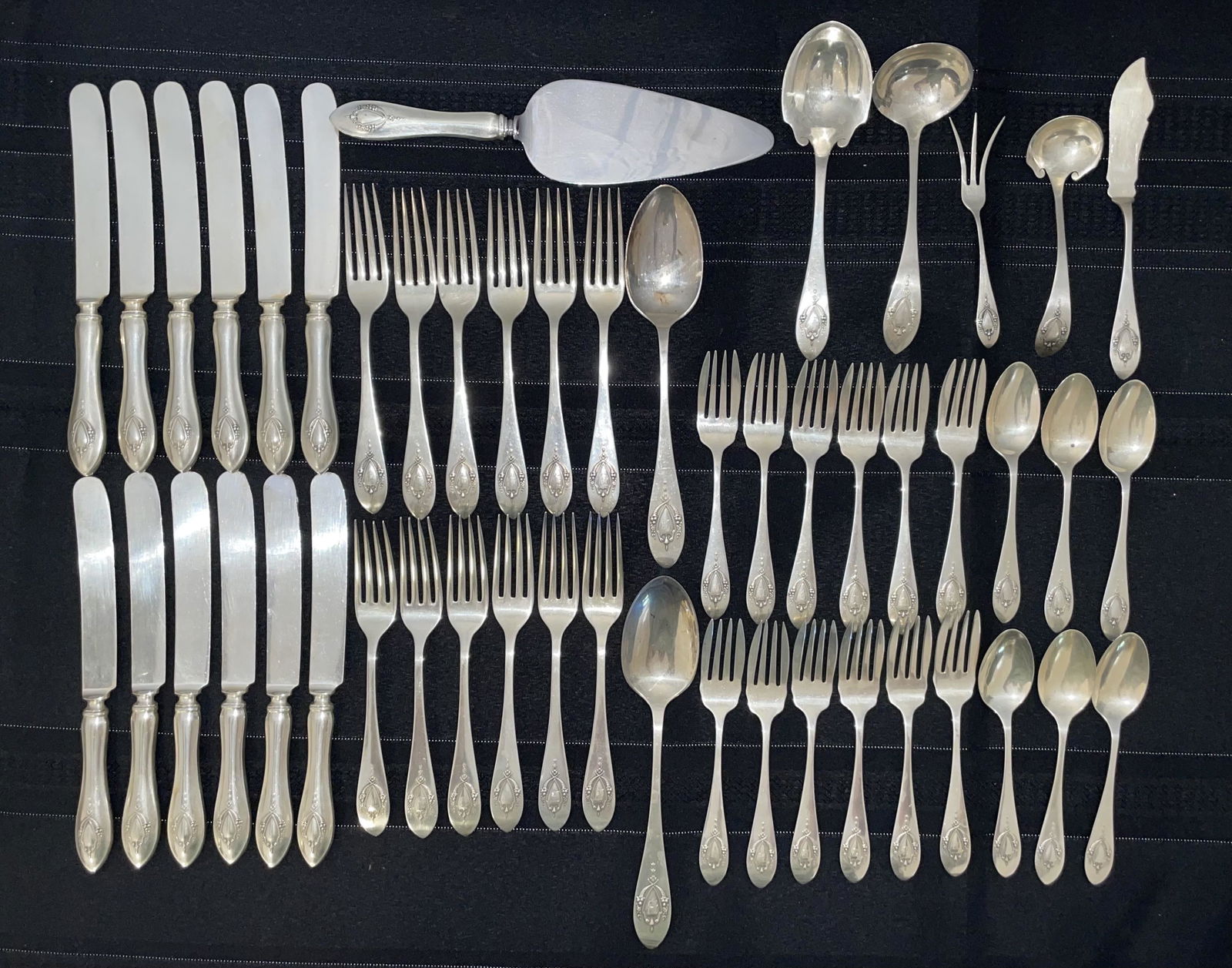 Rogers Lunt Bowlen Sterling Set, 50pcs, (1 of 5)