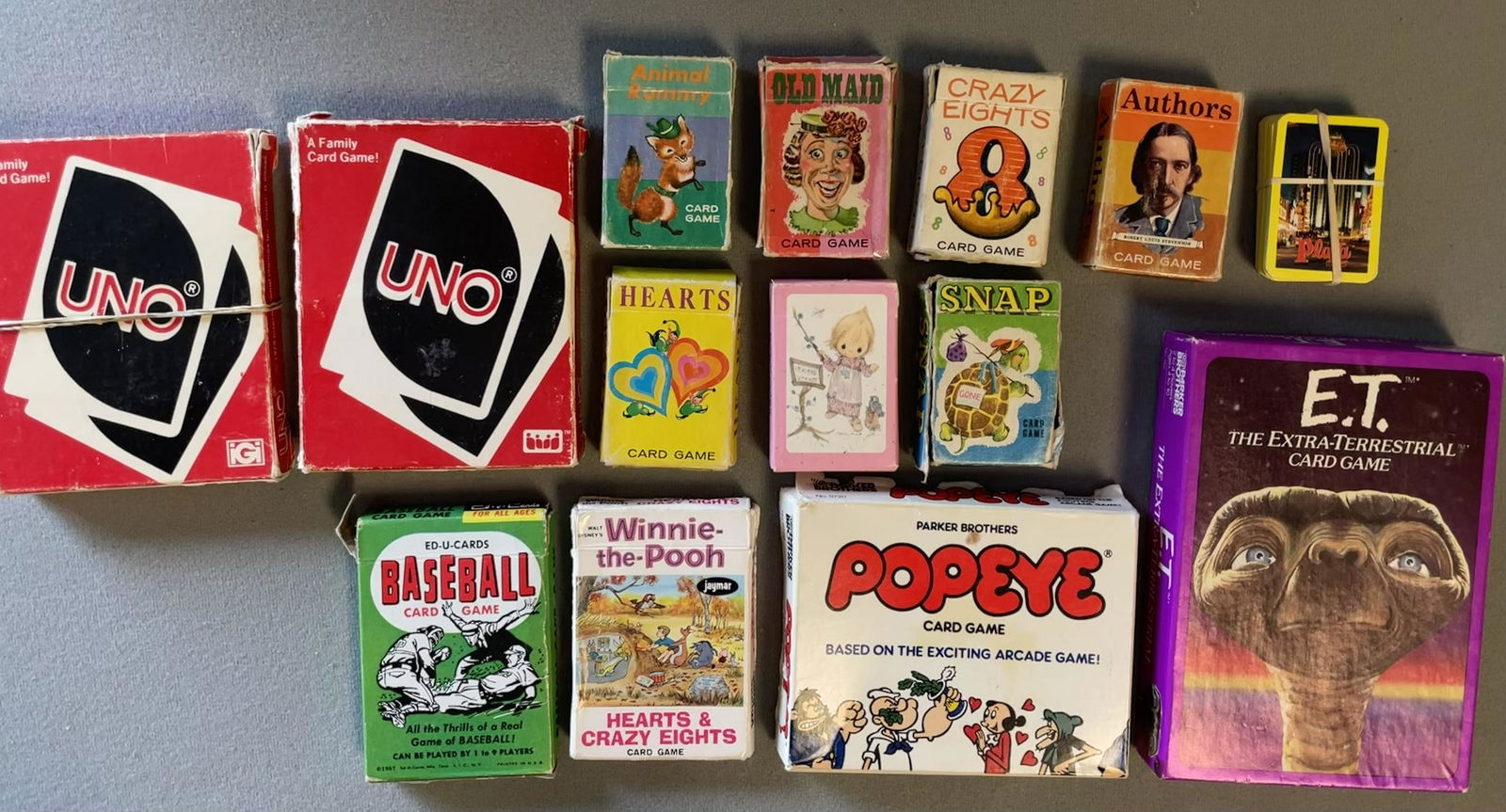 Various Vintage Card Games, Miniatures, Winnie the Pooh, Popeye, and Misc (1 of 2)