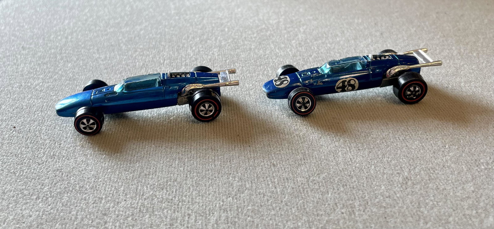 Redline Hot Wheels, 2 1969 Indy Eagle Die Cast Cars (1 of 4)