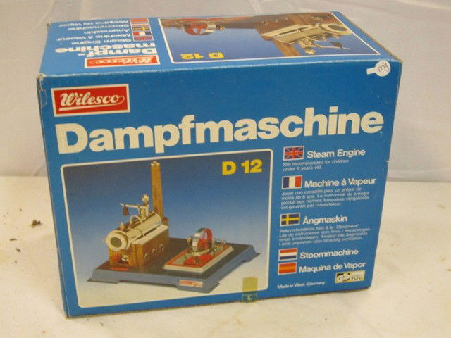 Wilesco Steam Engine: In original box and never used.