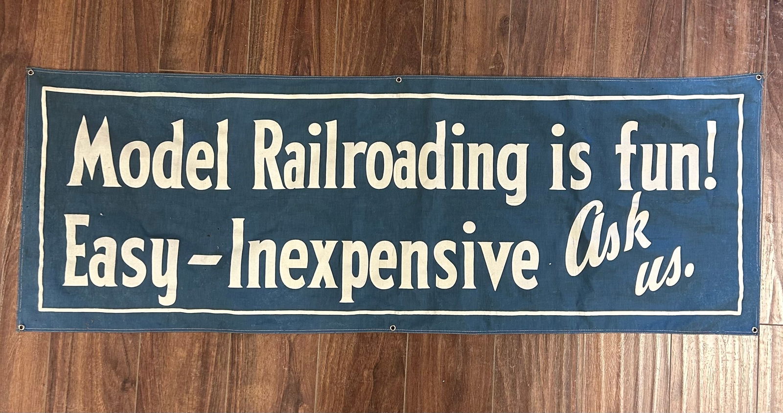 VINTAGE MODEL TRAIN BANNER (1 of 2)