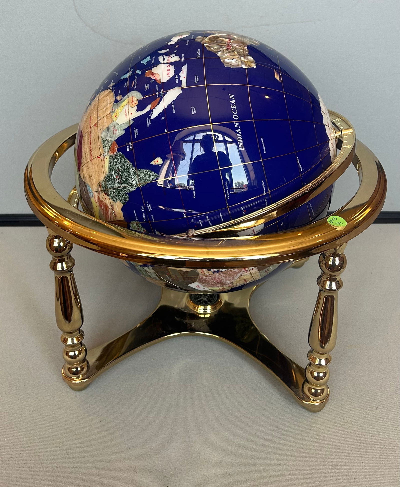 LARGE GEMSTONE WORLD GLOBE (1 of 3)