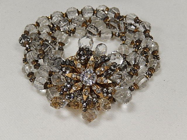 Miriam Haskell Bracelet: Vintage Miriam Haskell Bracelet, stamped: Miriam Haskell