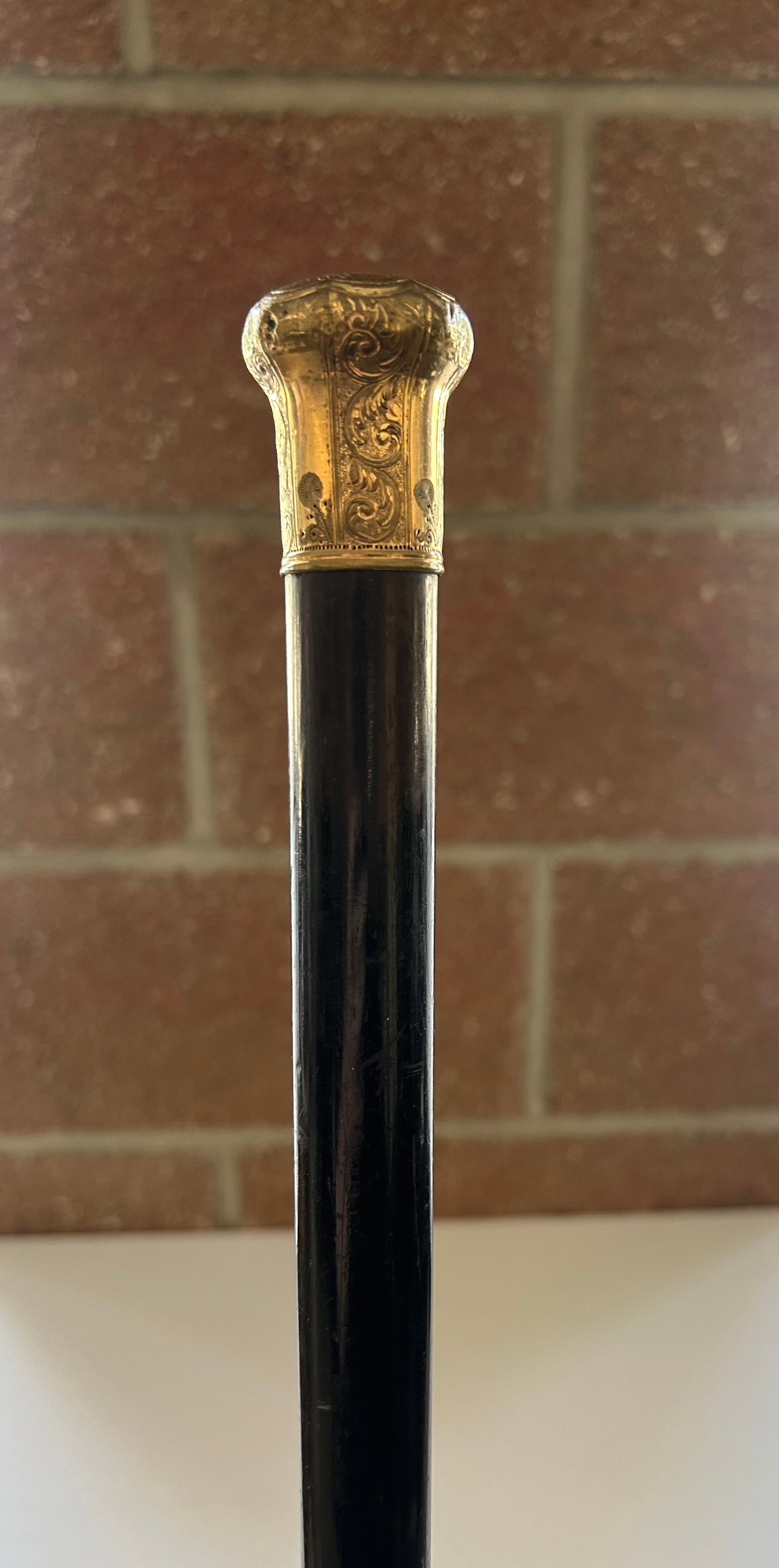 ANTIQUE GOLD FILLED WALKING CANE (1 of 3)