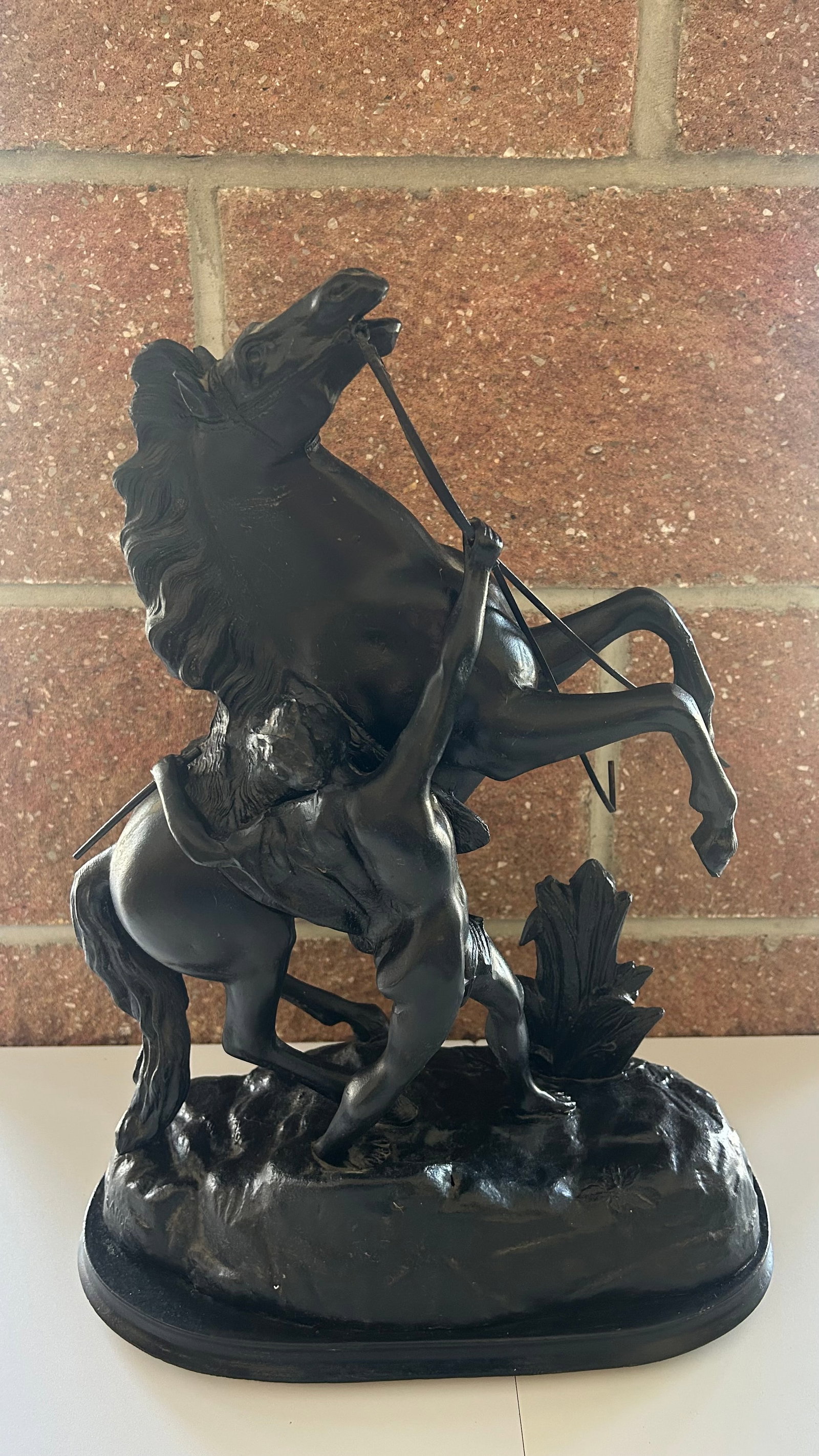 SPELTER MARLEY HORSE SCULPTURE (1 of 3)