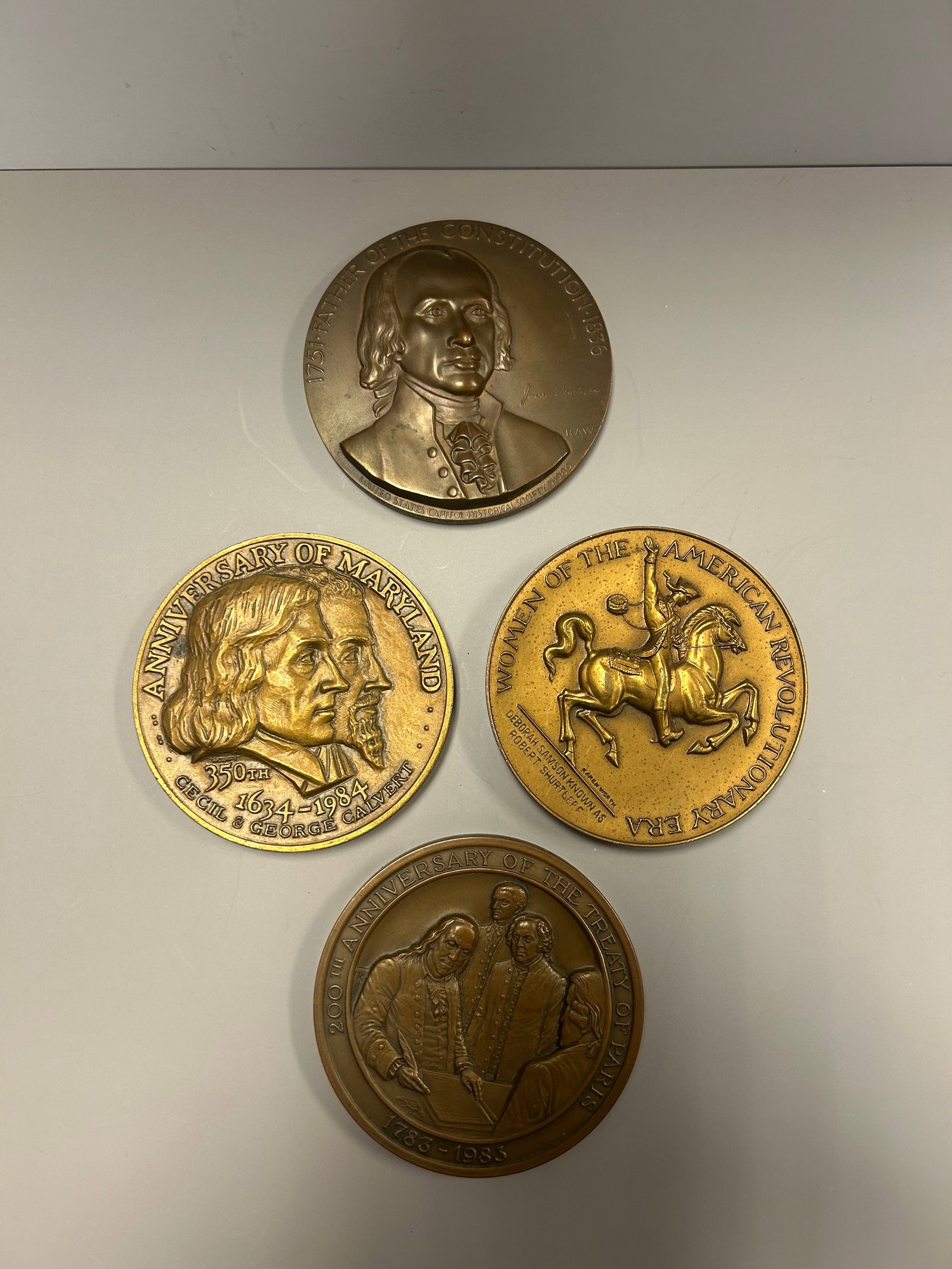 4 MEDALLIC ART CO. COMMEMORATIVE BRONZE MEDALLIONS (1 of 3)