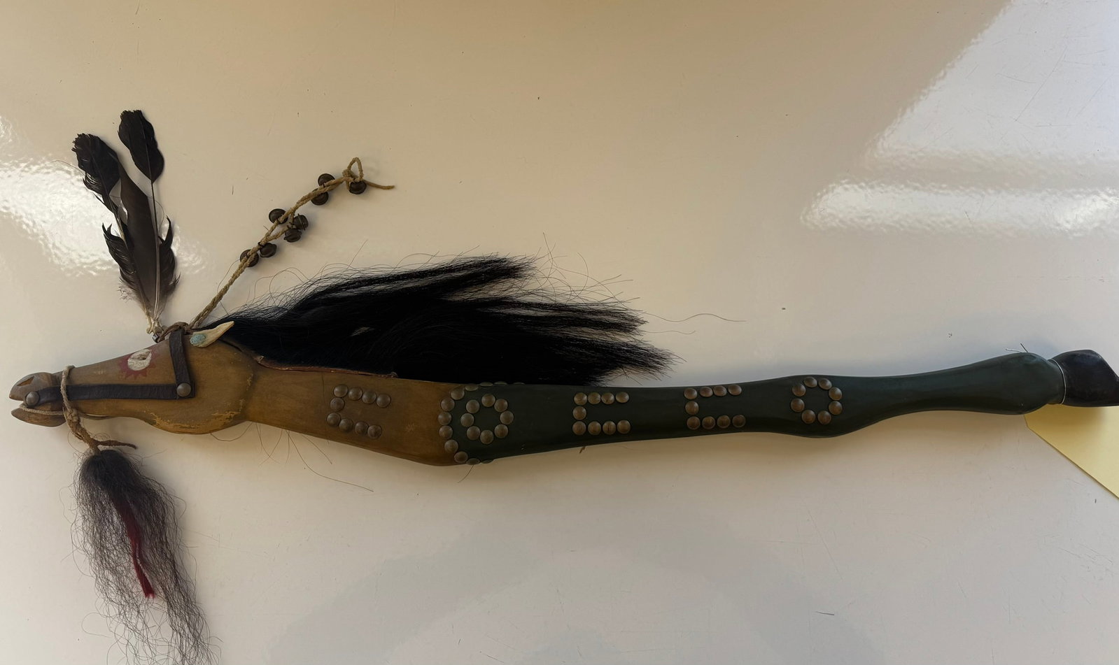 CARVED WOOD HORSE DANCE STICK (1 of 1)