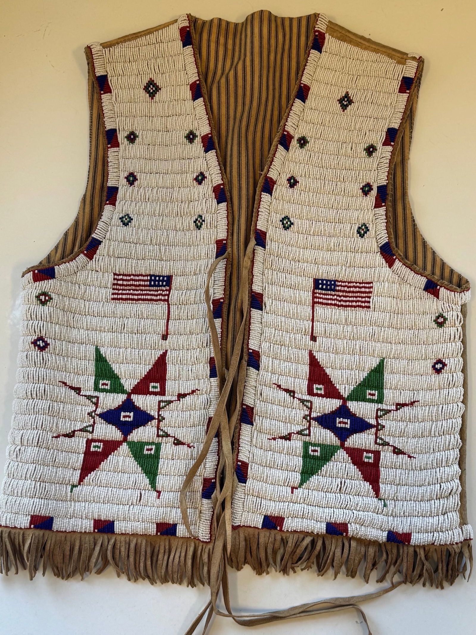 NORTHERN PLAINS 1880'S HAND BEADED FRINGE VEST (1 of 4)