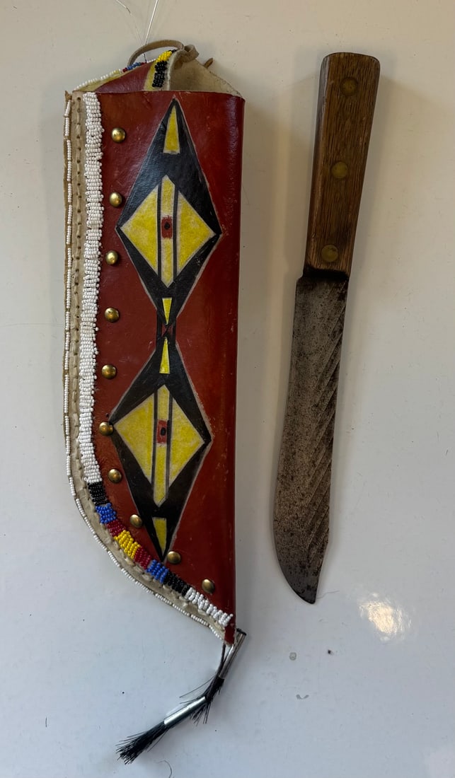 VINTAGE CASE XX 431-7 KNIFE W/ HANDMADE SHEATH (1 of 5)