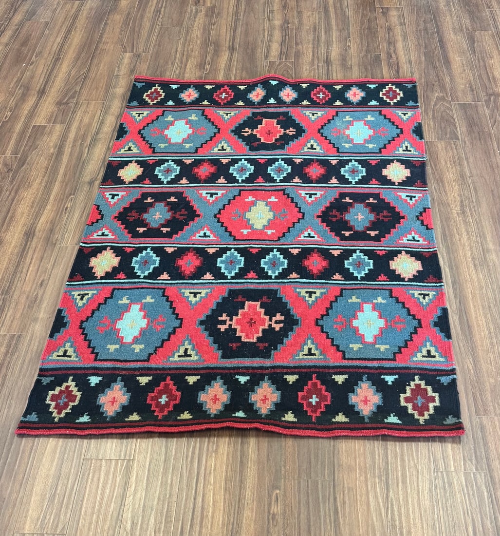 STUNNING HANDWOVEN SOUTHWESTERN GEOMETRIC RUG (1 of 2)