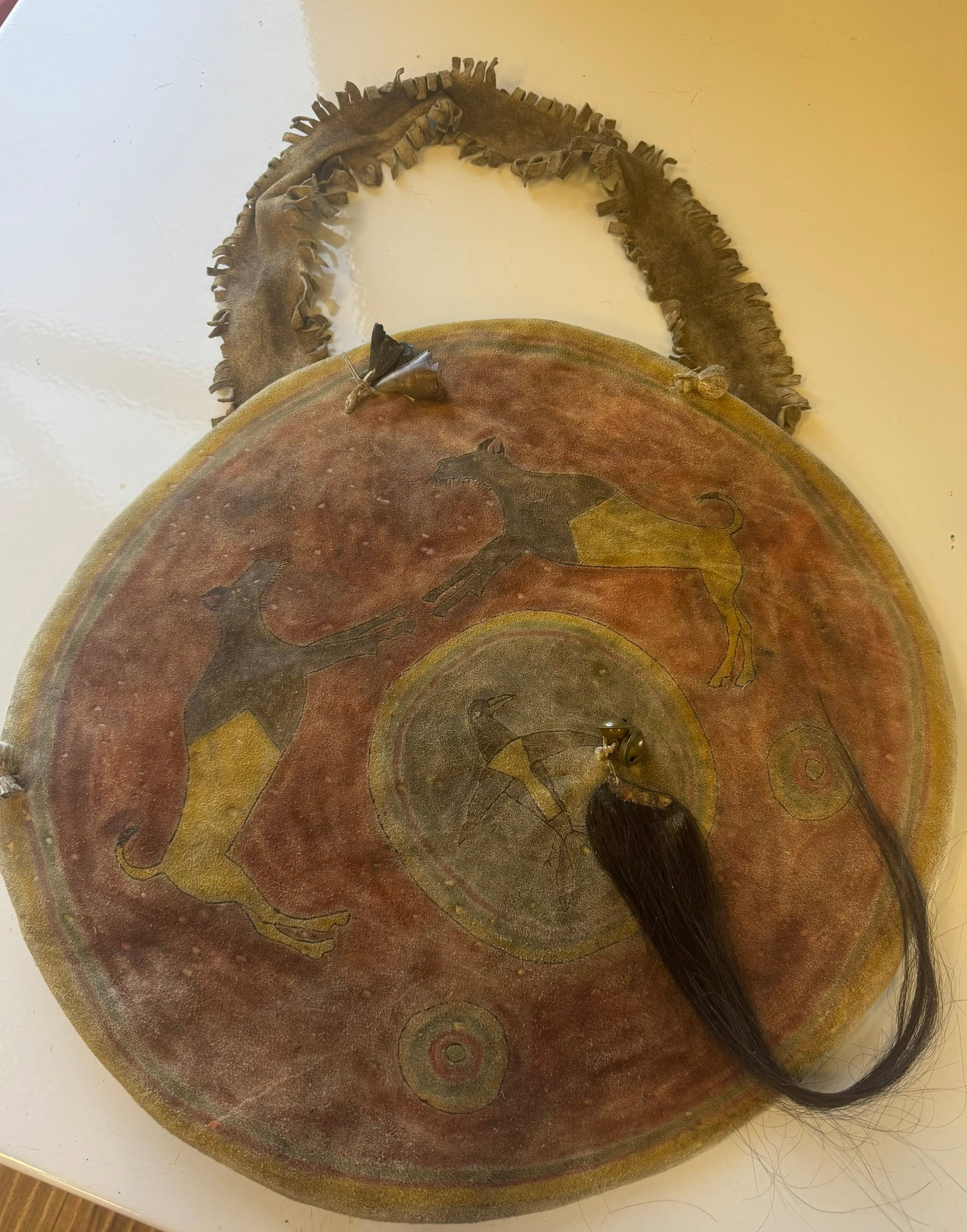 1850 WAR SHIELD / BUFFALO RAWHIDE (1 of 6)