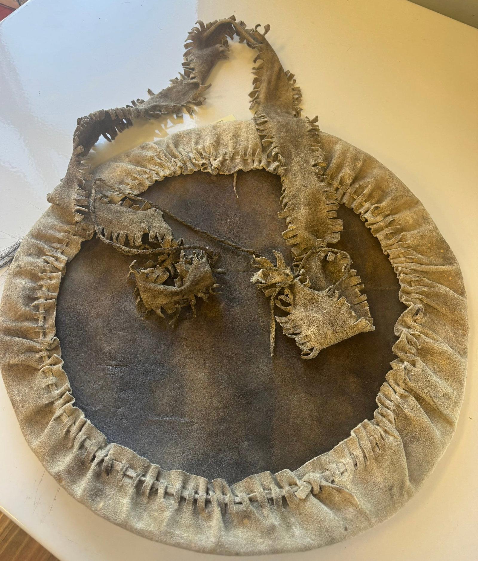1850 WAR SHIELD / BUFFALO RAWHIDE - 2