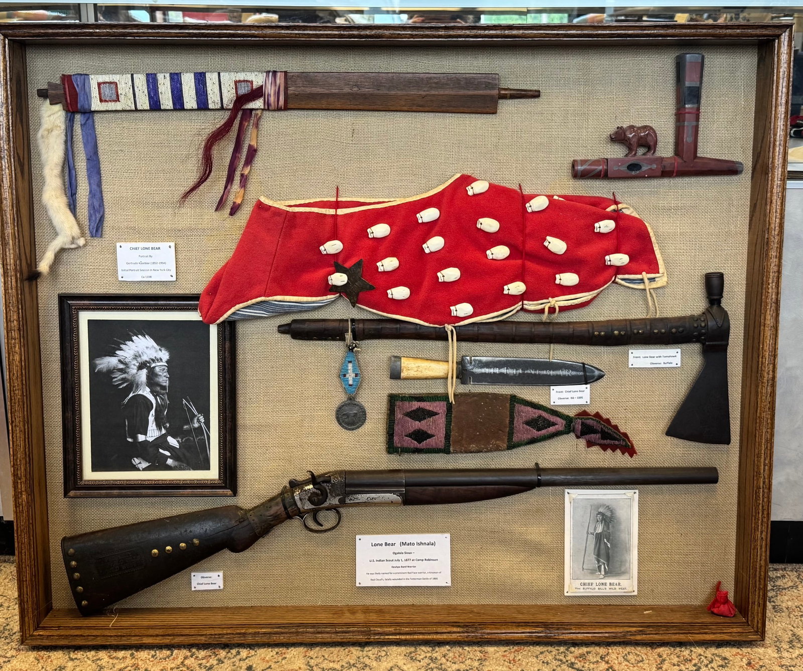 CHIEF LONE BEAR DISPLAY CASE (1 of 6)