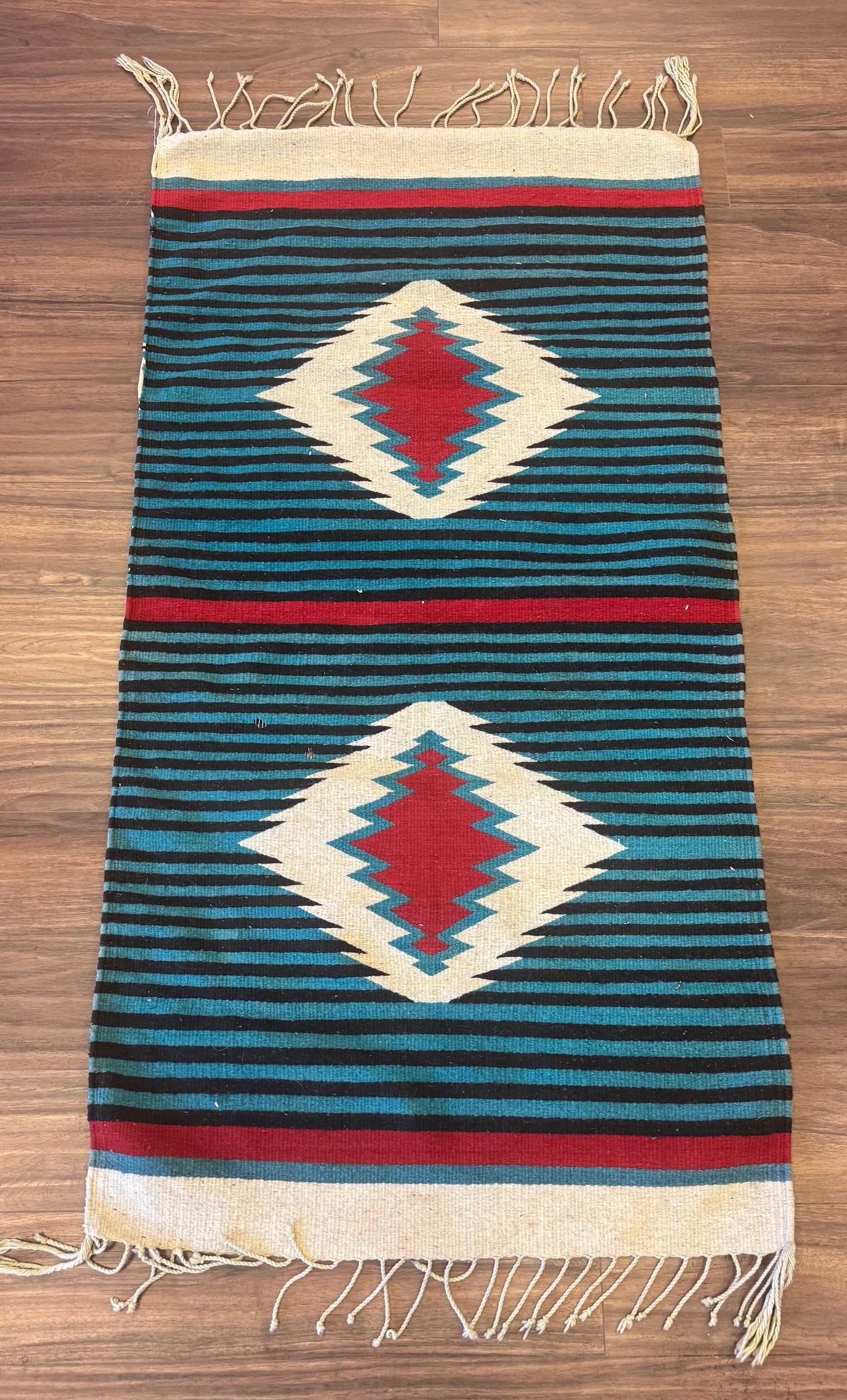 MID CENTURY MEXICAN SERAPE SADDLE BLANKET/RUG (1 of 2)