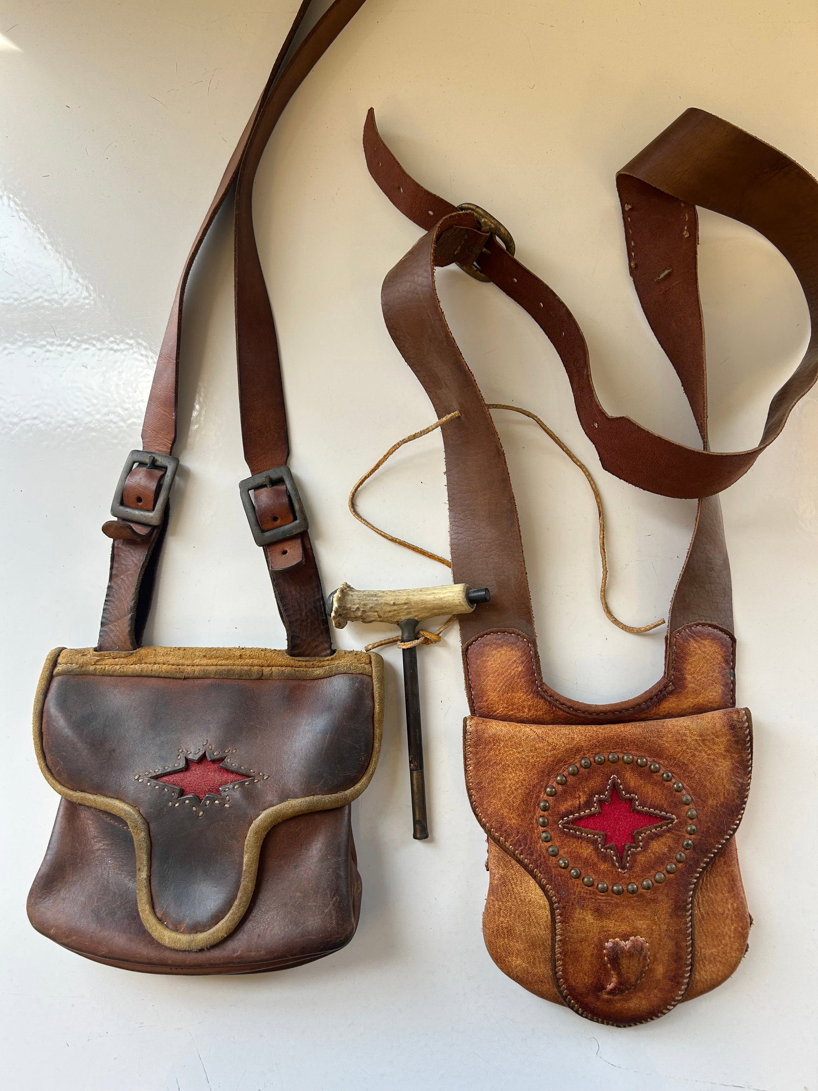 PAIR SOUTHWESTERN HANDCRAFTED POUCHES (1 of 2)