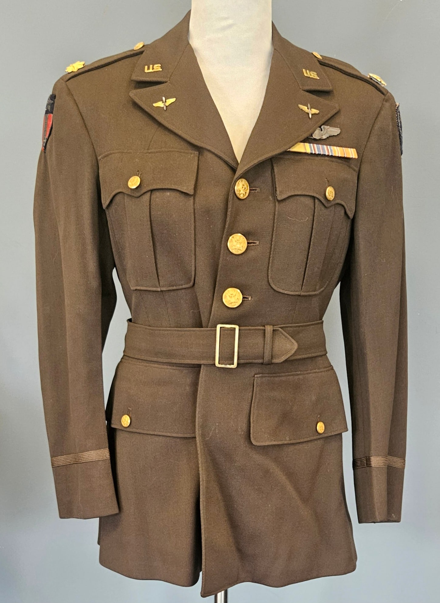 WWII 1942 USAAF MAJOR PILOT CBI OFFICER UNIFORM (1 of 7)
