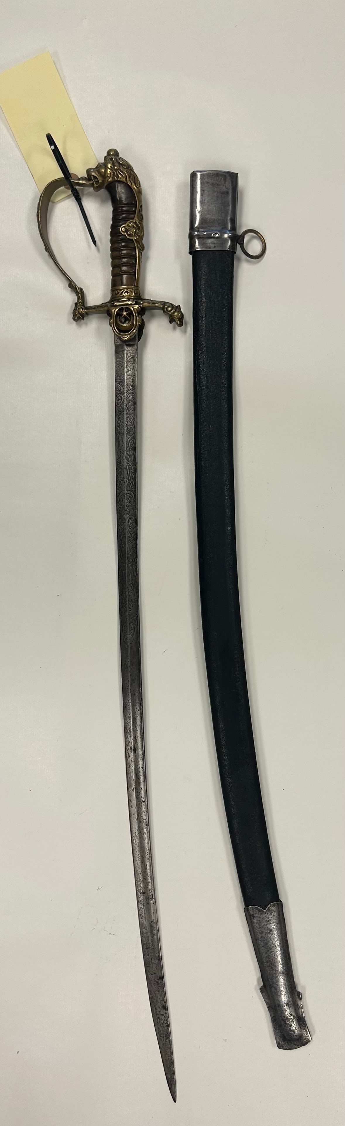 OTTOMAN STYLE LION HEAD OFFICER'S SABER (1 of 3)
