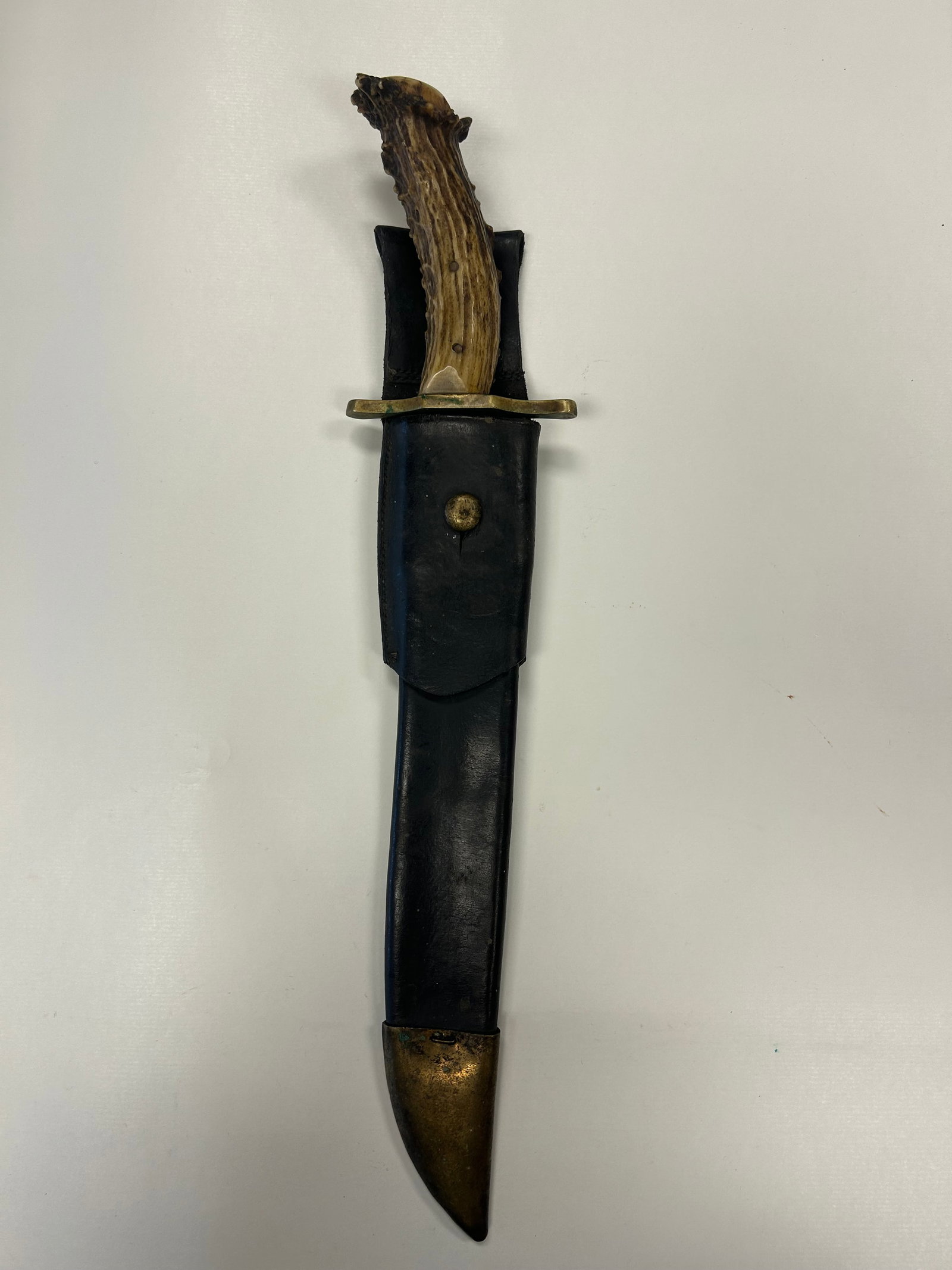 CUSTOM STAG HANDLE RASP BOWIE KNIFE (1 of 5)