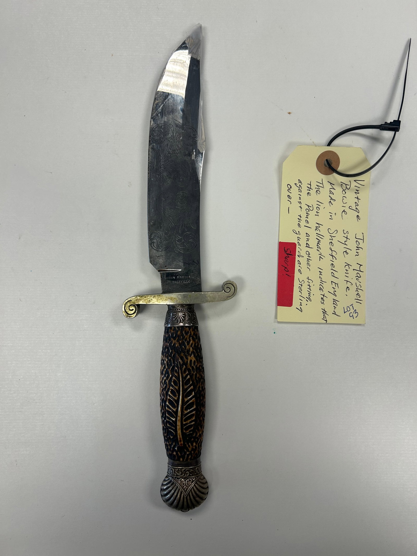 JOHN MARSHALL SHEFFIELD BOWIE KNIFE (1 of 4)