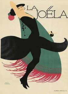 La Joëla. 1910.: Description: ARTIST: JULIUS KLINGER (1876-1942) SIZE: 33 3/4 x 47 in./85.7 x 119.5 cm PRINTER: Hollerbaum & Schmidt, Berlin DESCRIPTION: Julius Klinger was one of the most gifted graphic artists of hi