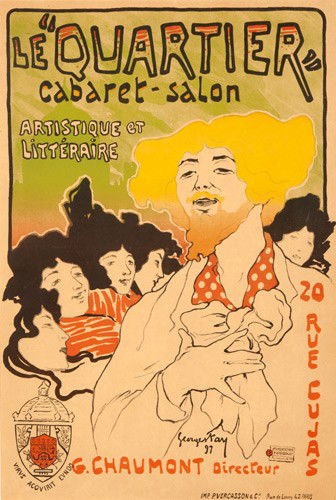 Le "Quartier" / Cabaret-Salon. 1897: Artist: GEORGES FAY (?-1916) Size: 30 1/2 x 45 1/2 in./77.5 x 115.6 cm Imp. P. Vercasson, Paris While very little is know about the artist or the cabaret itself, this is the type of scene that capture