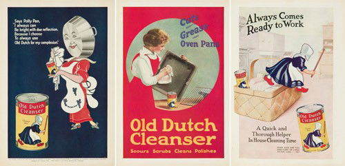 3 Old Dutch Cleanser Posters. ca. 1938: Artist: ANONYMOUS Size: Each 11 x 16 in./28 x 40.5 cm Founded in 1906, Old Dutch Cleanser was one of the most recognizable trademarks of the early 20th century. Lore regarding who created this iconic