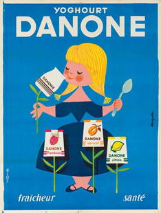 Danone. ca. 1955: Artist: ALAIN GAUTHIER (1939- ) Size: 47 3/8 x 62 1/2 in./120.4 x 158.5 cm Imp. "Edit," Paris