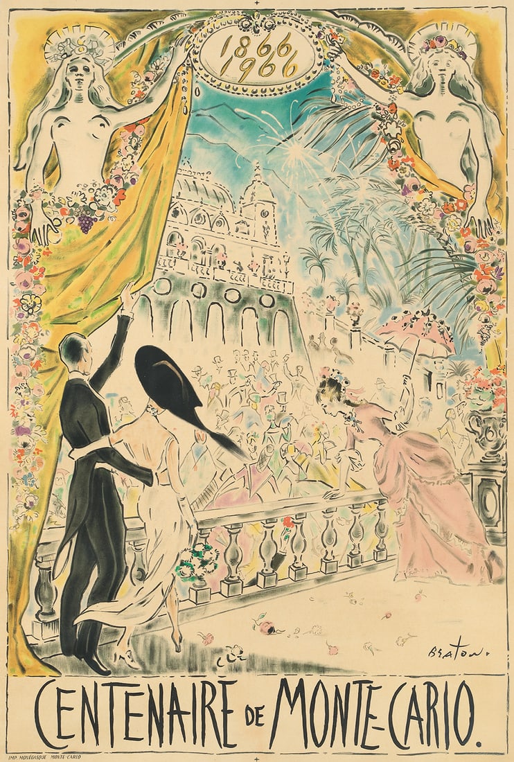 CECIL BEATON (1904-1980): Artist: CECIL BEATON (1904-1980) Size: 32 1/2 x 48 3/4 in./82.5 x 123.7 cm Condition: A. Printer: Imp. Monégasque, Monte Carlo Reference: PAI-XCII, 133 Key Words: Modern; Travel Cent