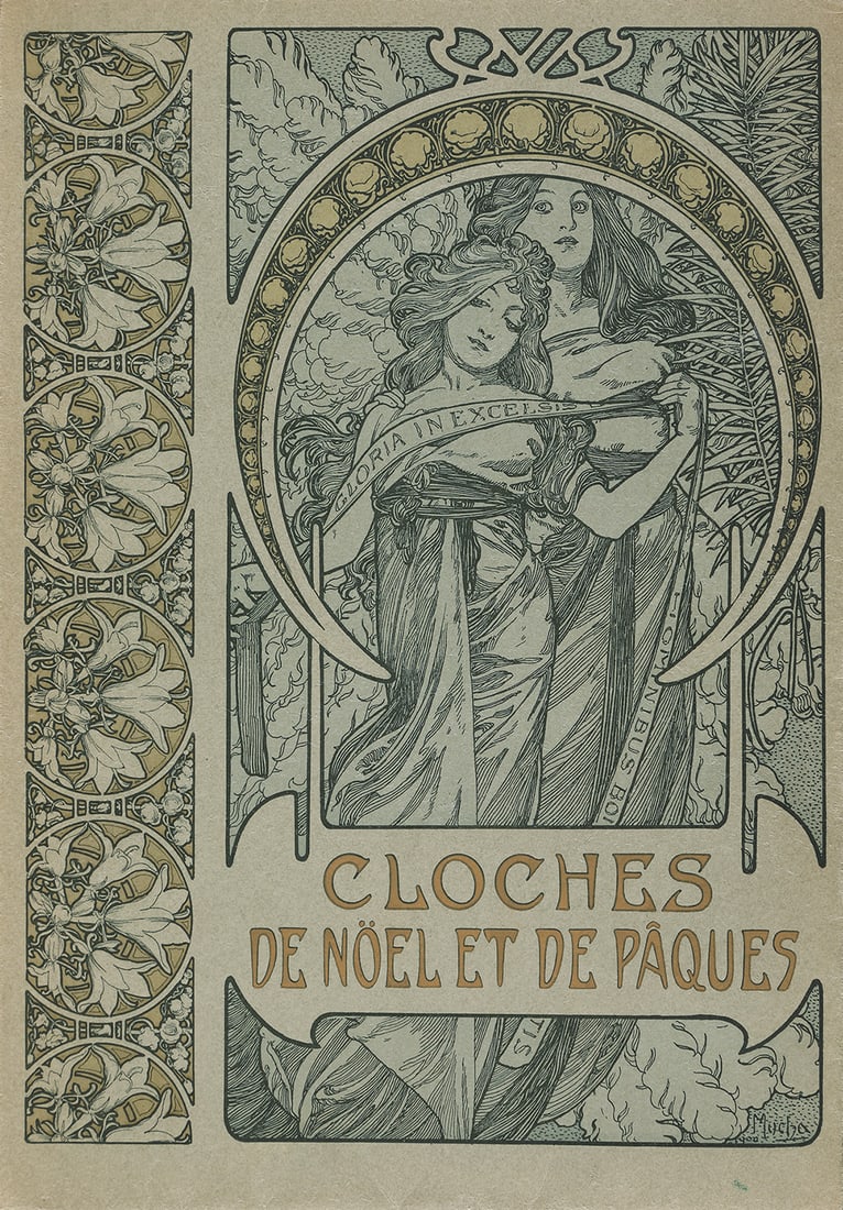 ALPHONSE MUCHA (1860-1939): Artist: ALPHONSE MUCHA (1860-1939) Size: 8 3/4 x 12 in./22.3 x 30.3 cm Condition: Overall excellent condition; in original wrapping. Printer: Imp. F. Champenois, Paris Reference: Mucha/Bridges, L26; J