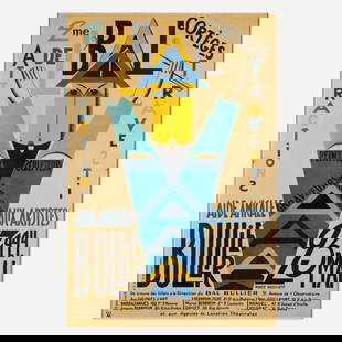 Marie Vassilieff, 2me AAAA Bal / Bullier: Marie Vassilieff 2me AAAA Bal / Bullier 1924 45.25 h x 30.625 w in (115 x 78 cm) At the center of this poster, a conductor?yes, that's him with the baton?raises his hands, signaling that the symphon